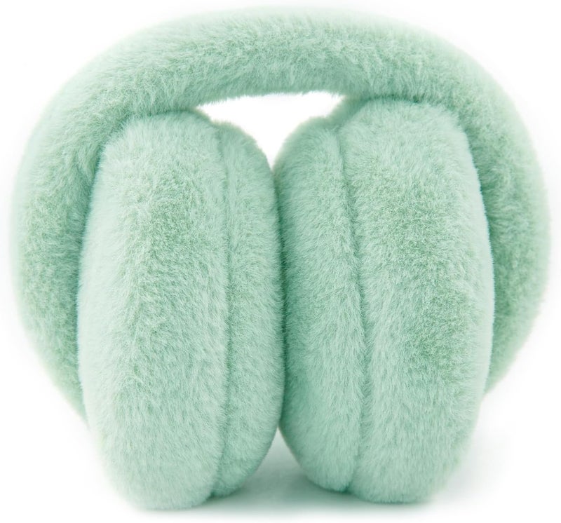 YATANAM Women Ear Muffs Winter Girls White Earmuffs Fuzzy Kids Black Ear Muff Cute Fluffy Ear Warmers Foldable Ear Covers Boy - Image 2